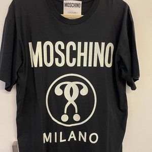 Moschino Men’s S Glow-in-the-dark Logo T-Shirt (Black)